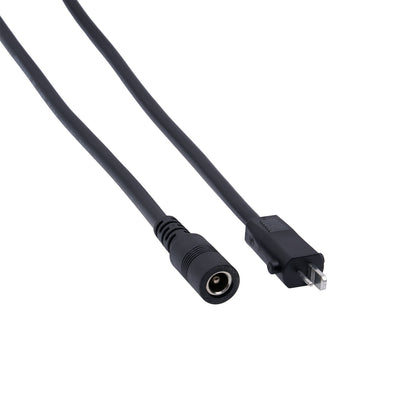 Male 2-Pin to Female Barrel (5.5x2.5mm) Recliner Power Conversion Cable - 2.2m/7.2ft COR 90 02 Compatible