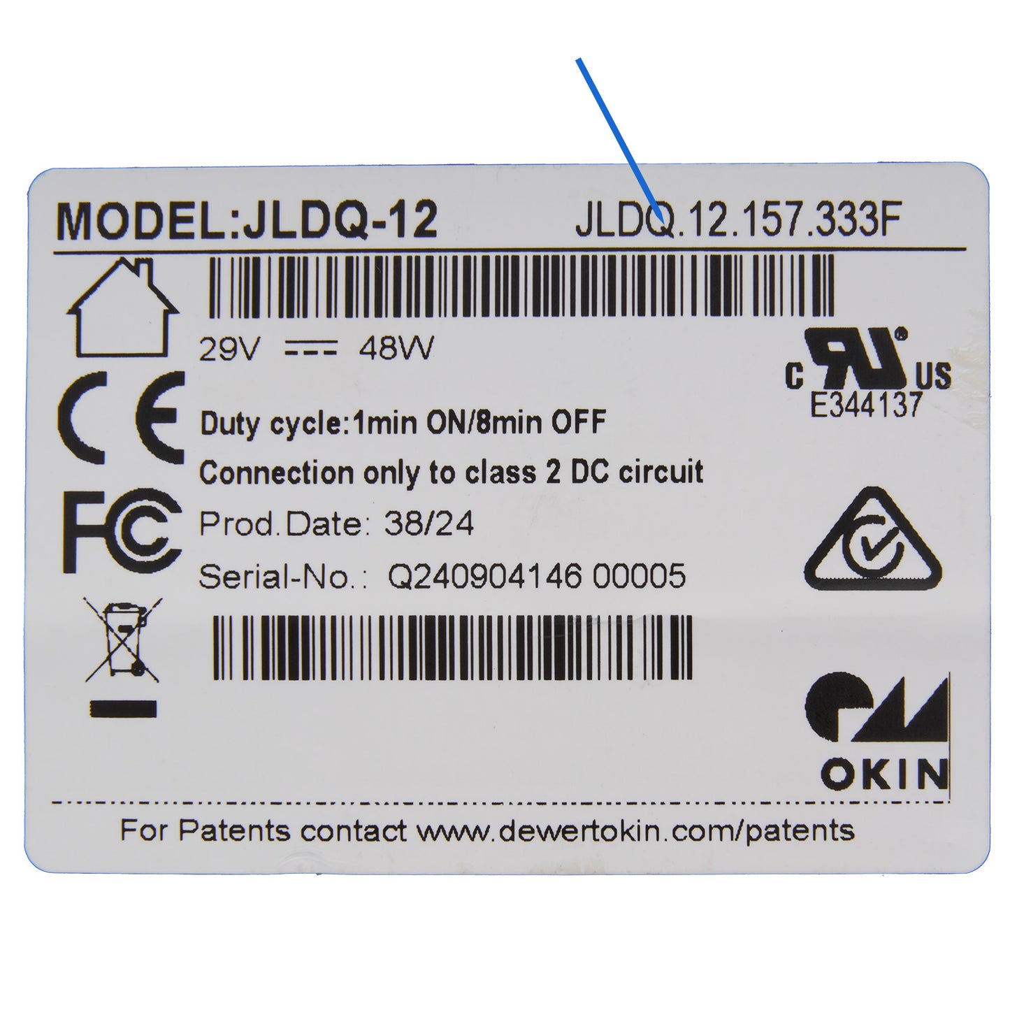 OKIN JLDQ.12.157.333F Linear Actuator for Recliner/Lift Chair