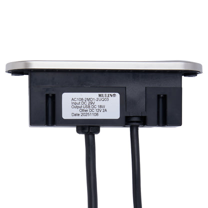 Top View of the Mulin AC108-2MD1-2UQ03 5-Button Switch 