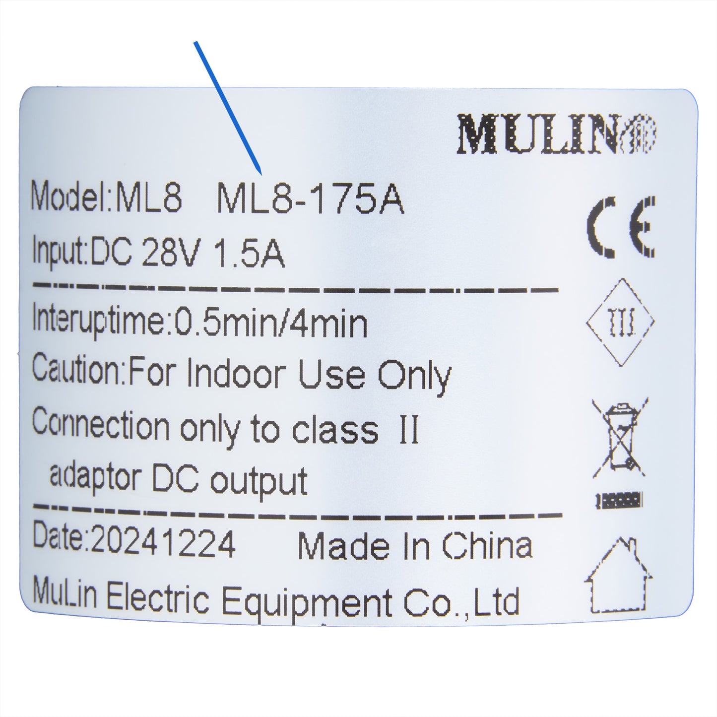 MULIN ML8-175A Linear Actuator for Recliner/Lift Chair