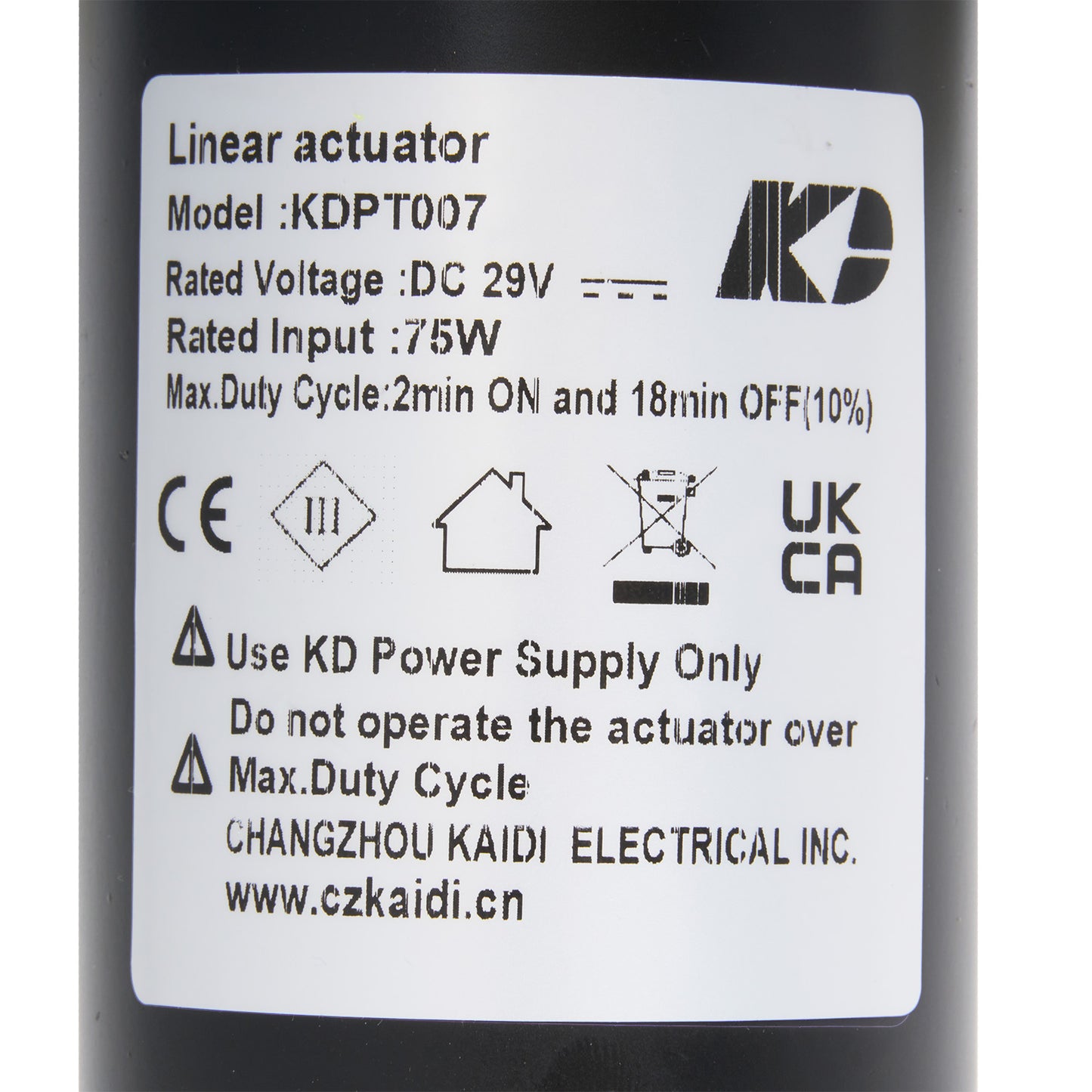 KAIDI KDPT007-297 Linear Actuator for Recliner/Lift Chair