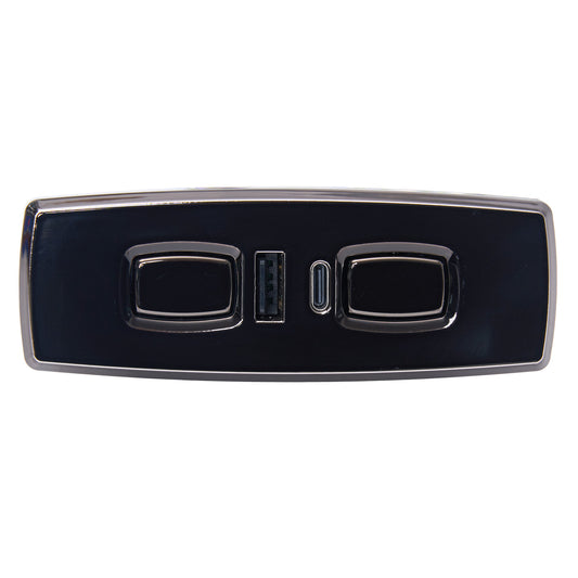 Mulin FSK001-F1 4-Button Switch for Power Recliner with Two 5-Pin Plugs and USB & Type-C Ports