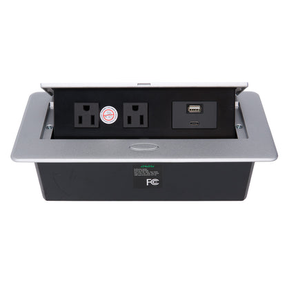 eMoMo EK201BAR Pop-up Multifunctional Socket with 2 Outlets USB Type C