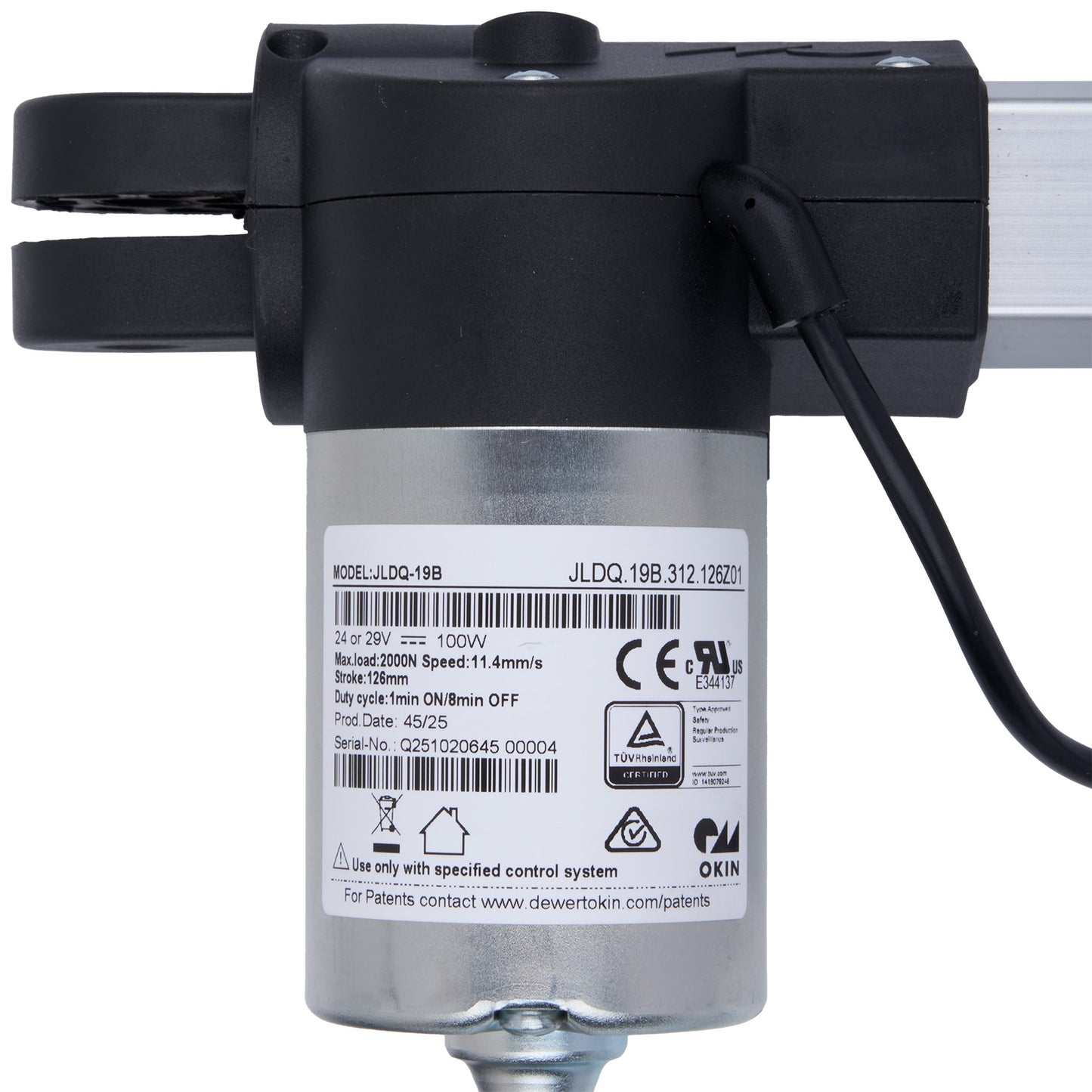 OKIN JLDQ.19B.312.126Z01 Linear Actuator for Recliner/Lift Chair