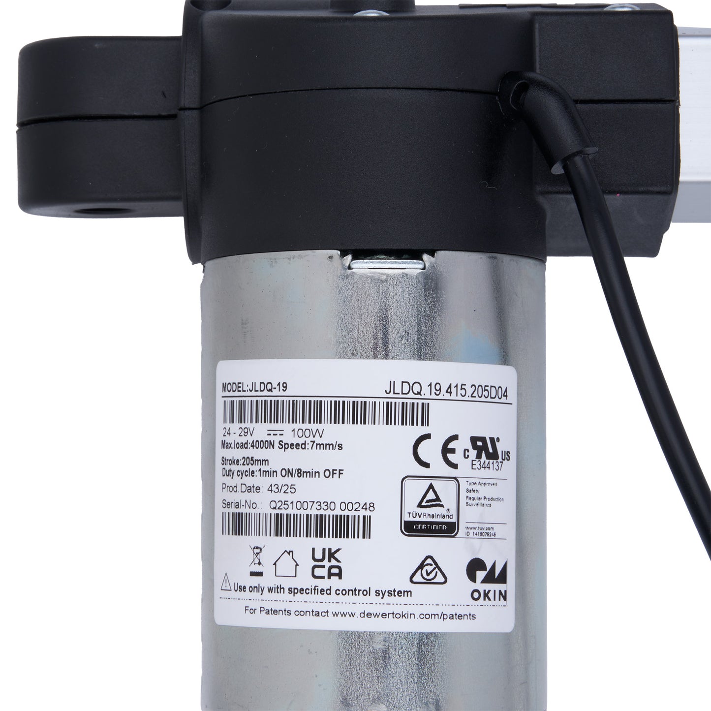 OKIN JLDQ.19.415.205D04 Linear Actuator for Recliner/Lift Chair