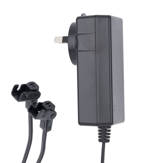 Dual 2-Pin Power Adapter Kit with Australia AC Plug for Two Seats Recliner Sectional Love Seats - 29V 2A
