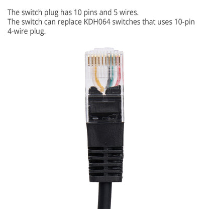 KDH064-303B Switch for Lifting Desk with 6 Buttons, 10-Pin Crystal Plug & Display