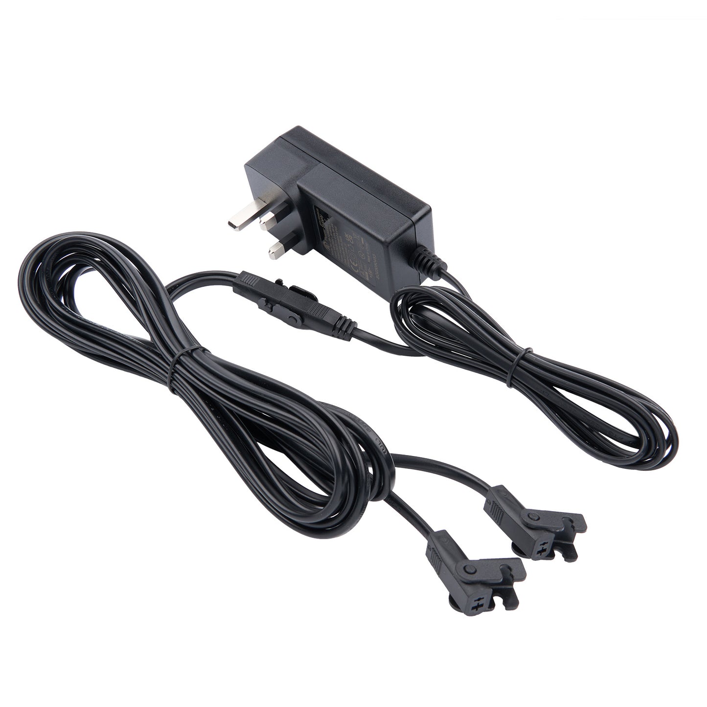 29V 2A Power Adapter Kit with Dual 2-Pin Output Plugs for Two Seats Recliner Sectional Love Seats - British AC Plug