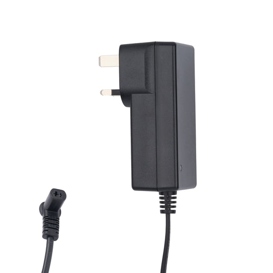 90° Female 2-pin Plug Power Adapter with British AC Plug for Recliner Lift Chair 29V 2A