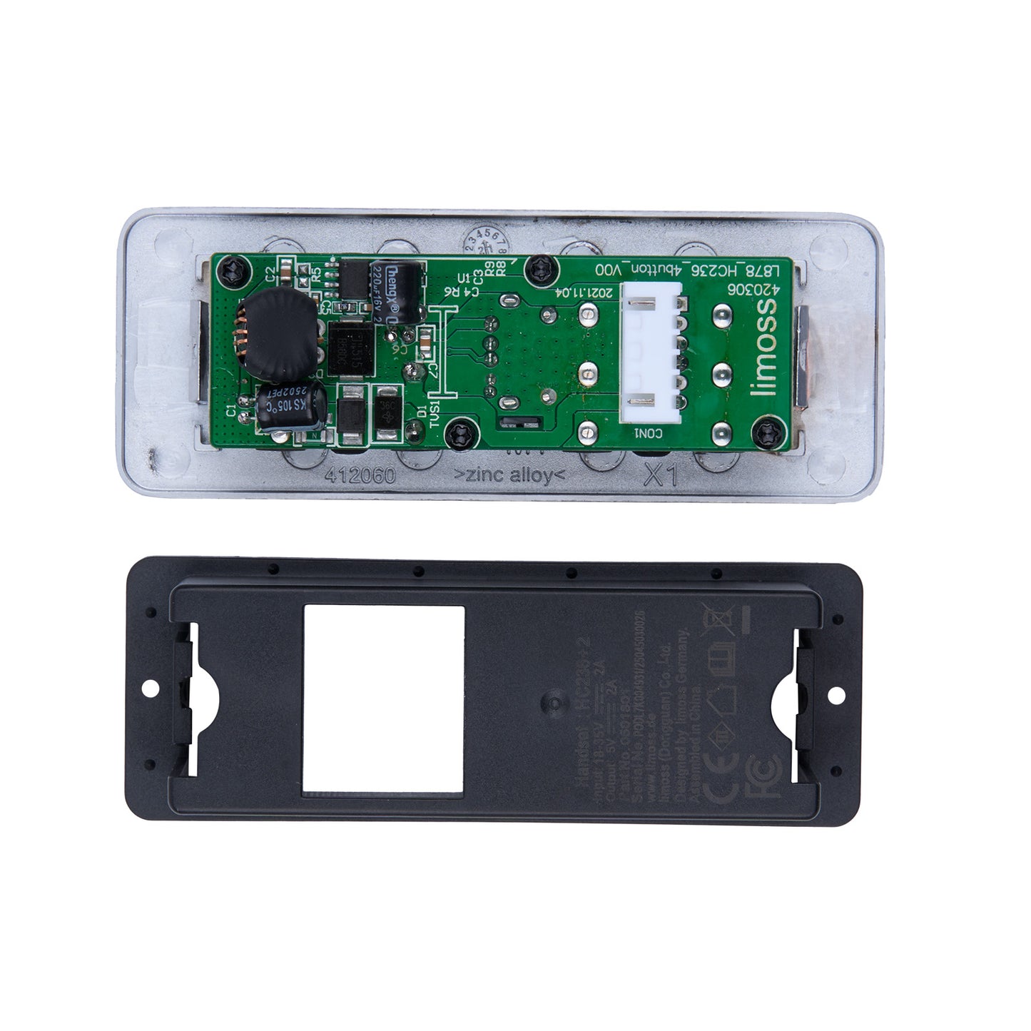 Limoss HC236+2 501801 4-Button Recliner Switch W/ USB and 90° 5-Pin Plug