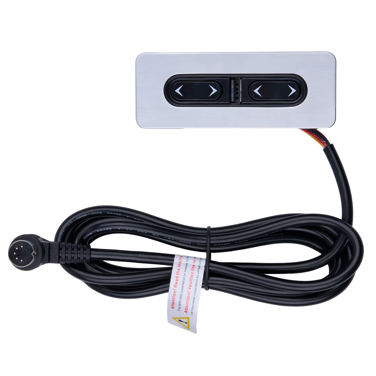 Limoss HC236+2 501801 4-Button Recliner Switch W/ USB and 90° 5-Pin Plug