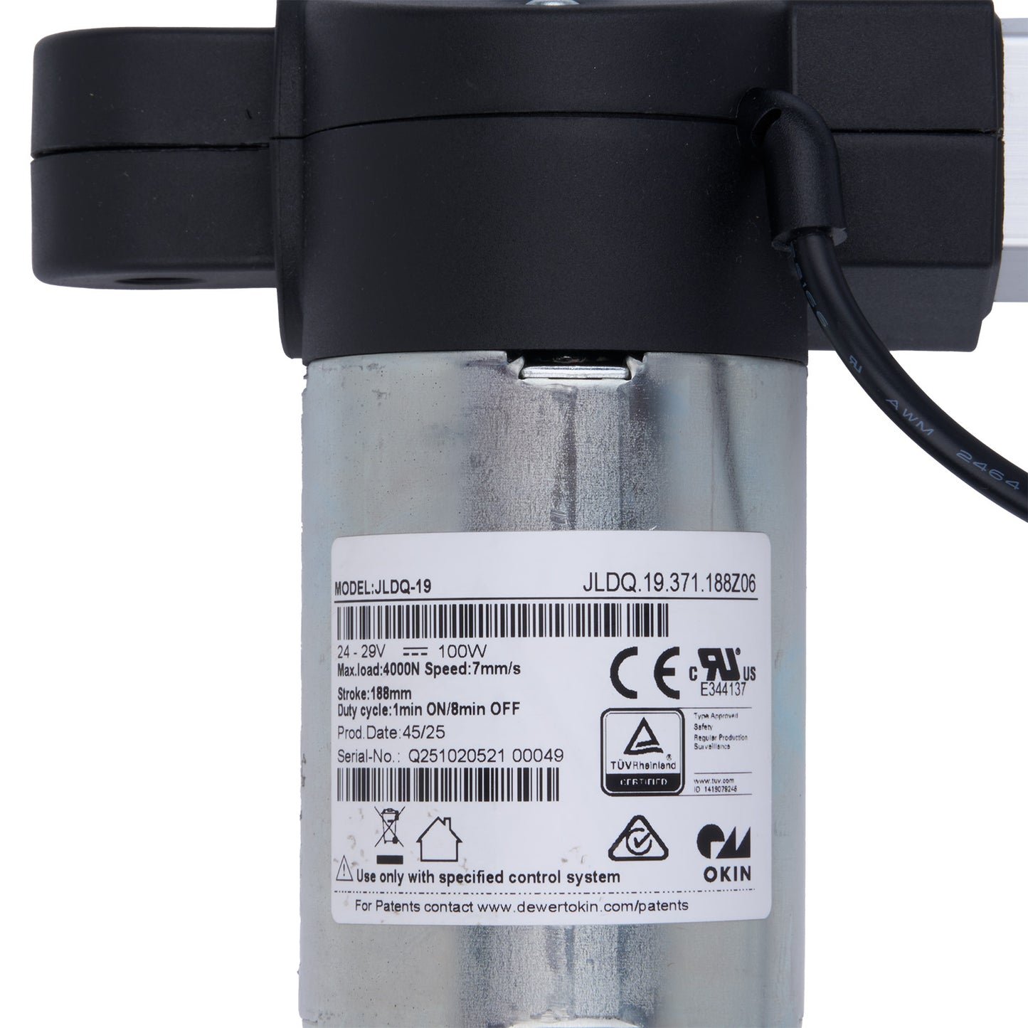 OKIN JLDQ.19.371.188Z06 Linear Actuator for Recliner/Lift Chair