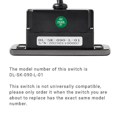DL-SK-090-L-01 2 Button Switch for Power Recliner or Lift Chair with USB