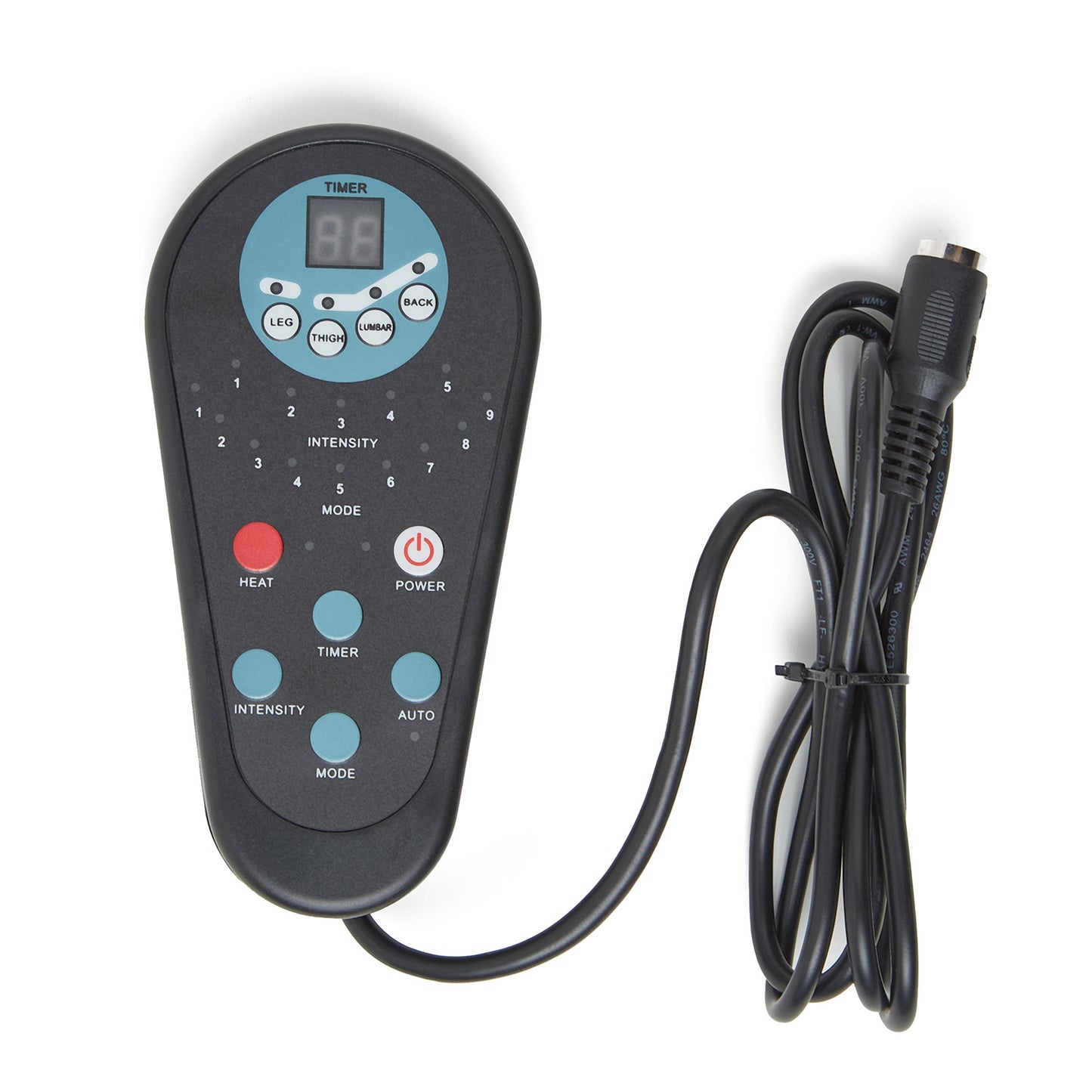 YKW_MD111N Heat & Vibration Hand Controller for Recliner 6 Button 8 Pin