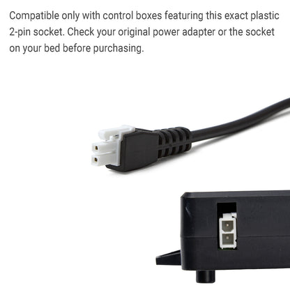 29V 2A Power Adapter for Adjustable Bed Bases - 2-Pin Connector