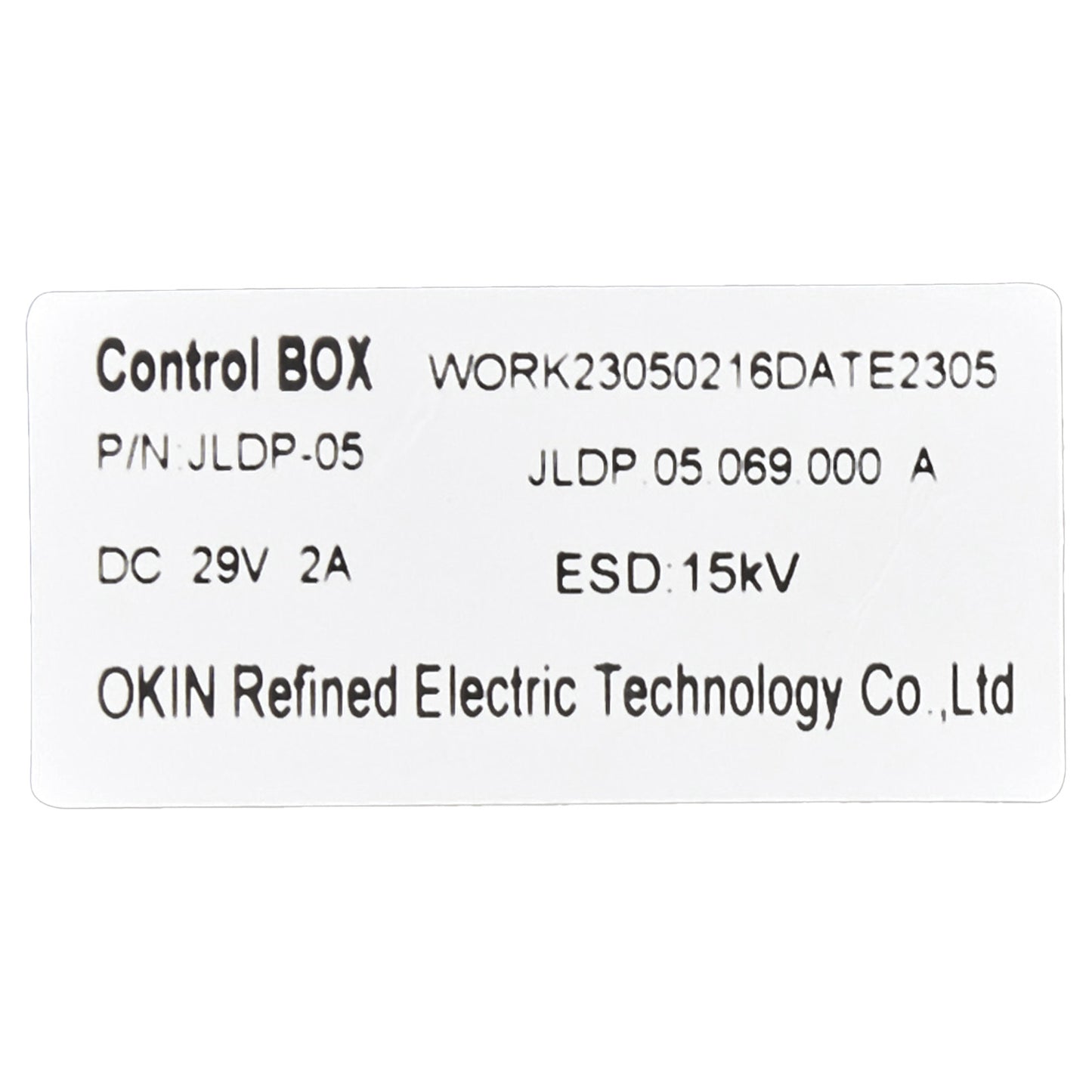 OKIN JLDP.05.069.000 A Control Box