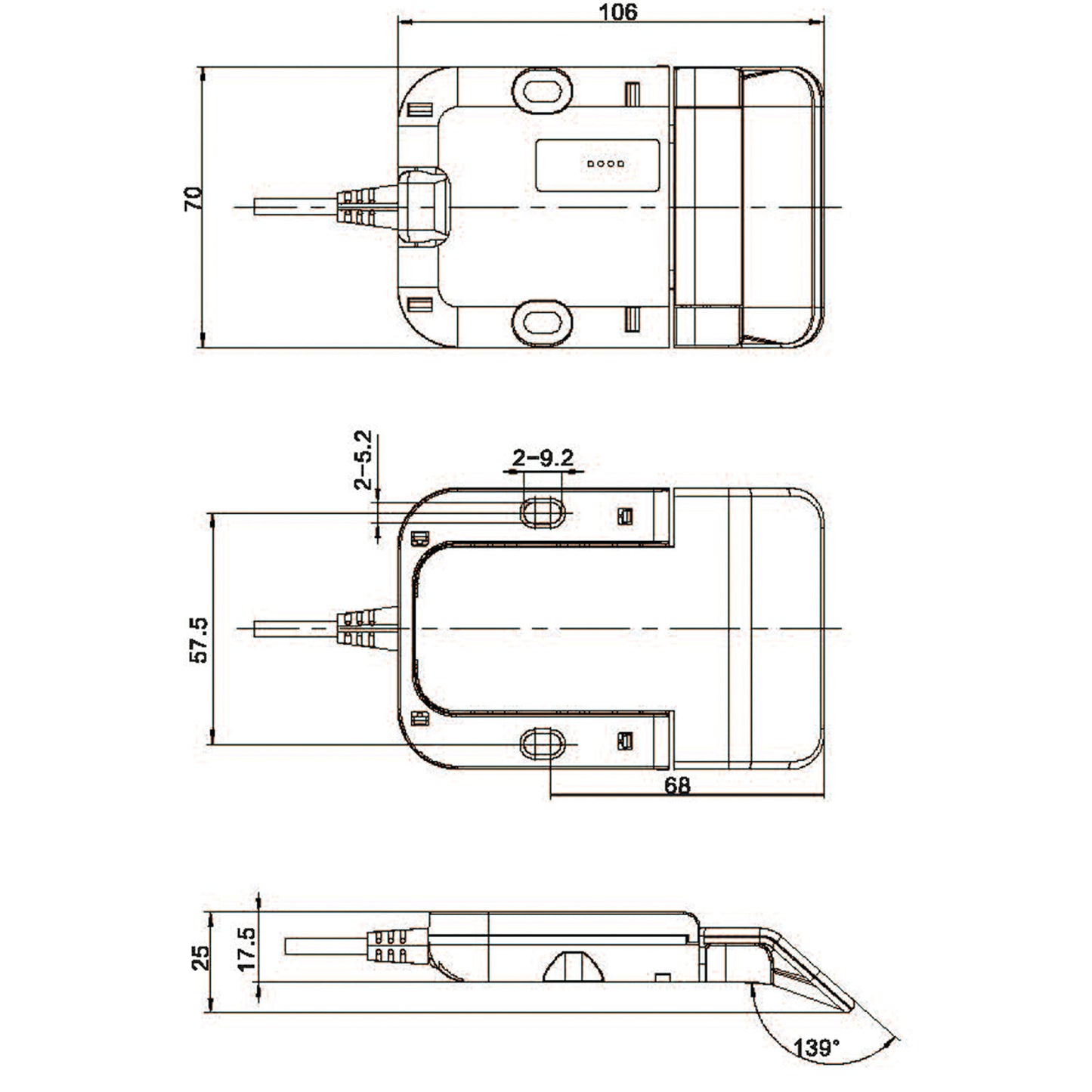 JCTH35K50C-2-01V1 Control Switch for Adjustable Desk