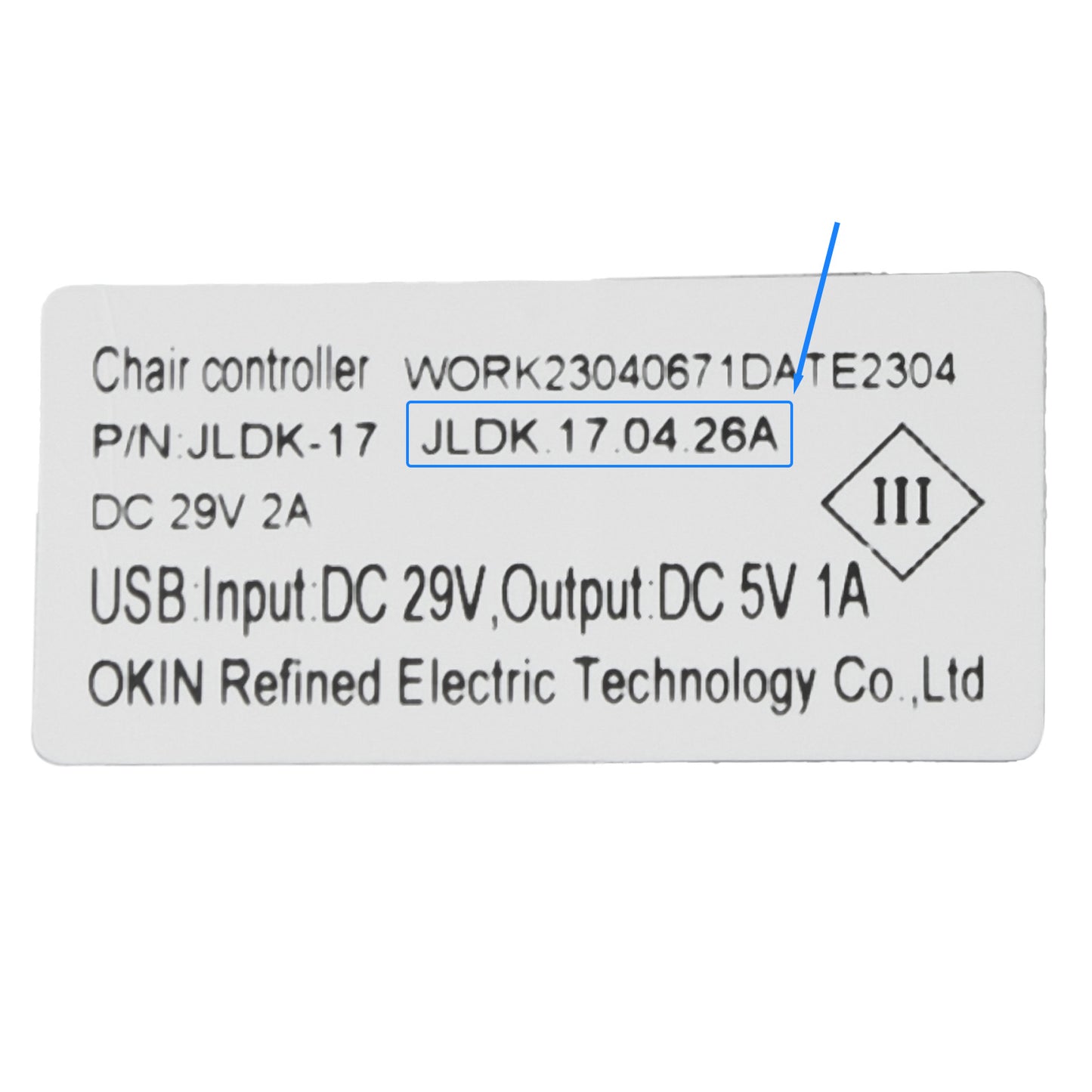 OKIN JLDK.17.04.26A Two Button Five Pin Switch for Recliner Lift Chair with USB