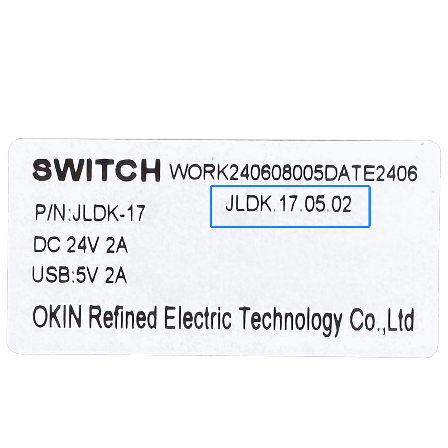 OKIN JLDK.17.05.02 Four Button Switch for recliner lift chair with USB