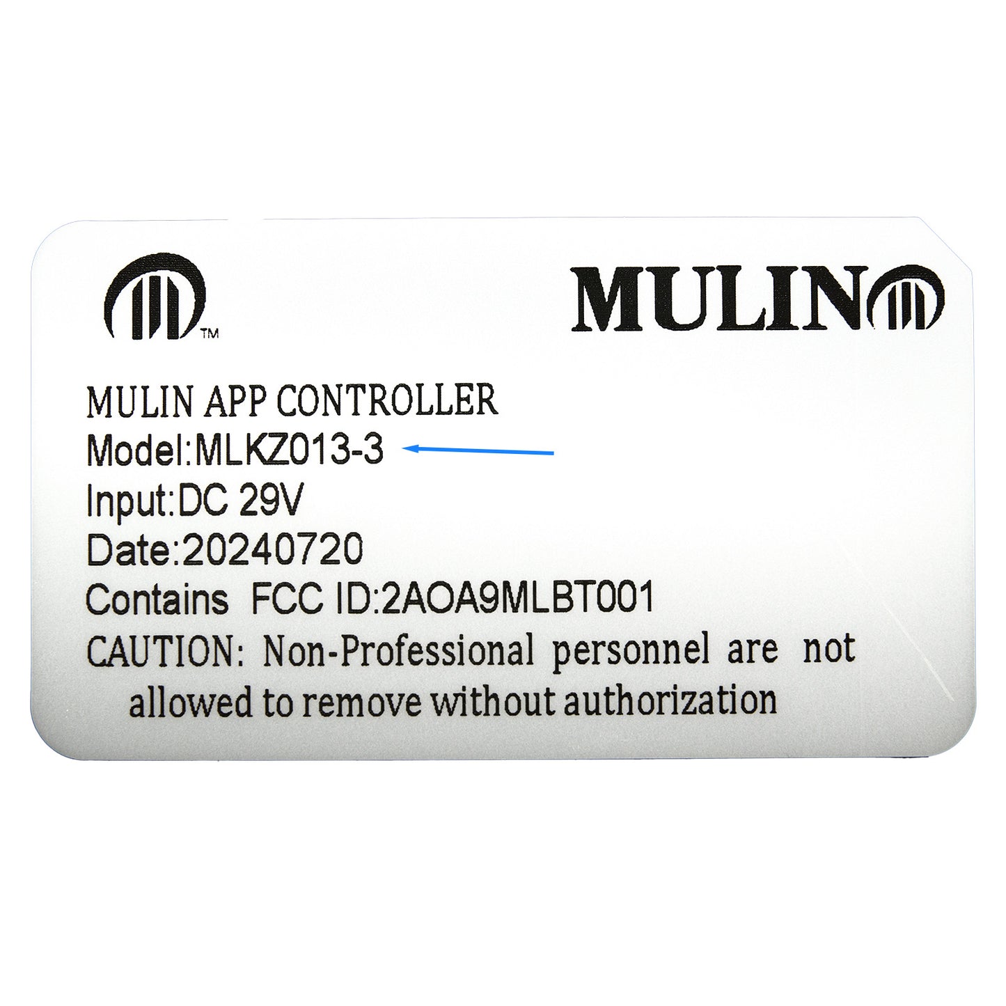 Mulin MLKZ013-3 App Controller Junction Box Control Box