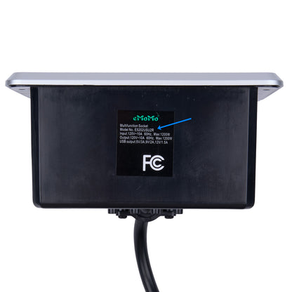 eMoMo E5202USU2R Pop-up Multifunctional Socket with AC Outlet Type A & Type C Ports