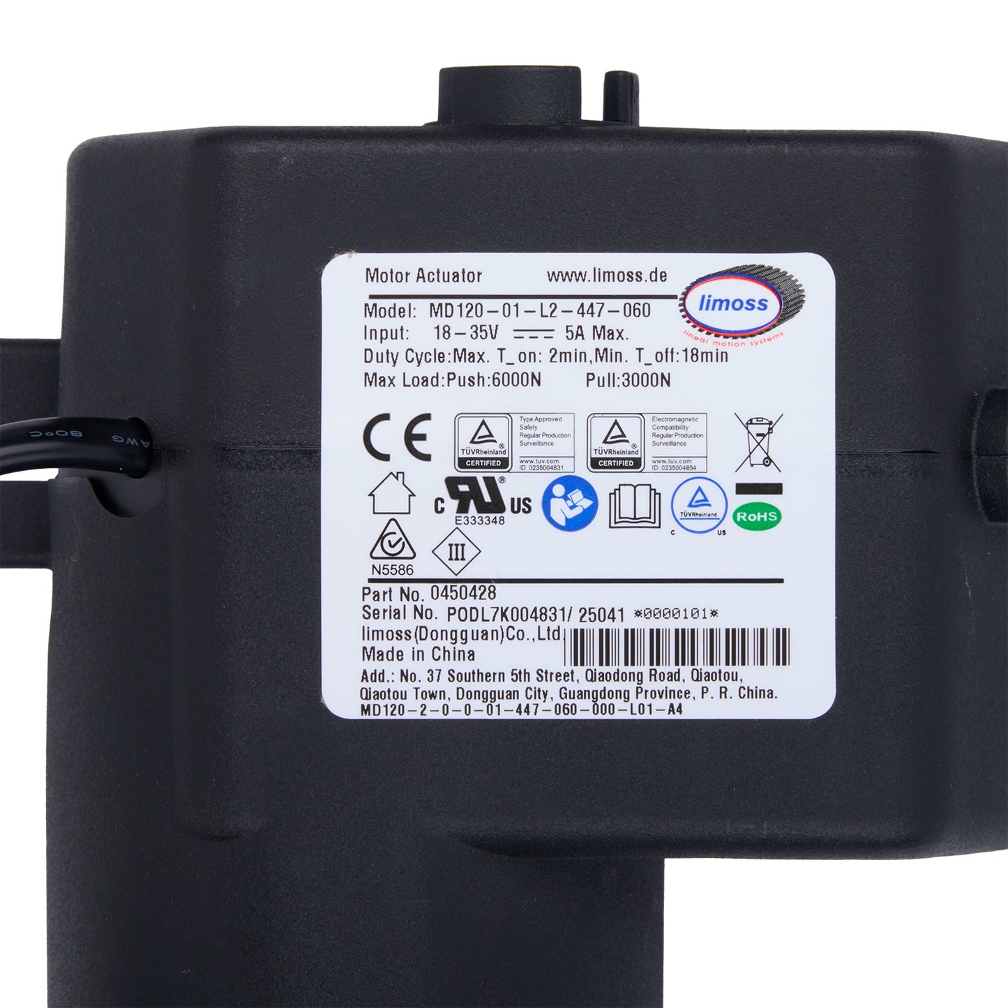 Limoss 450428 Linear Actuator MD120-01-L2-447-060