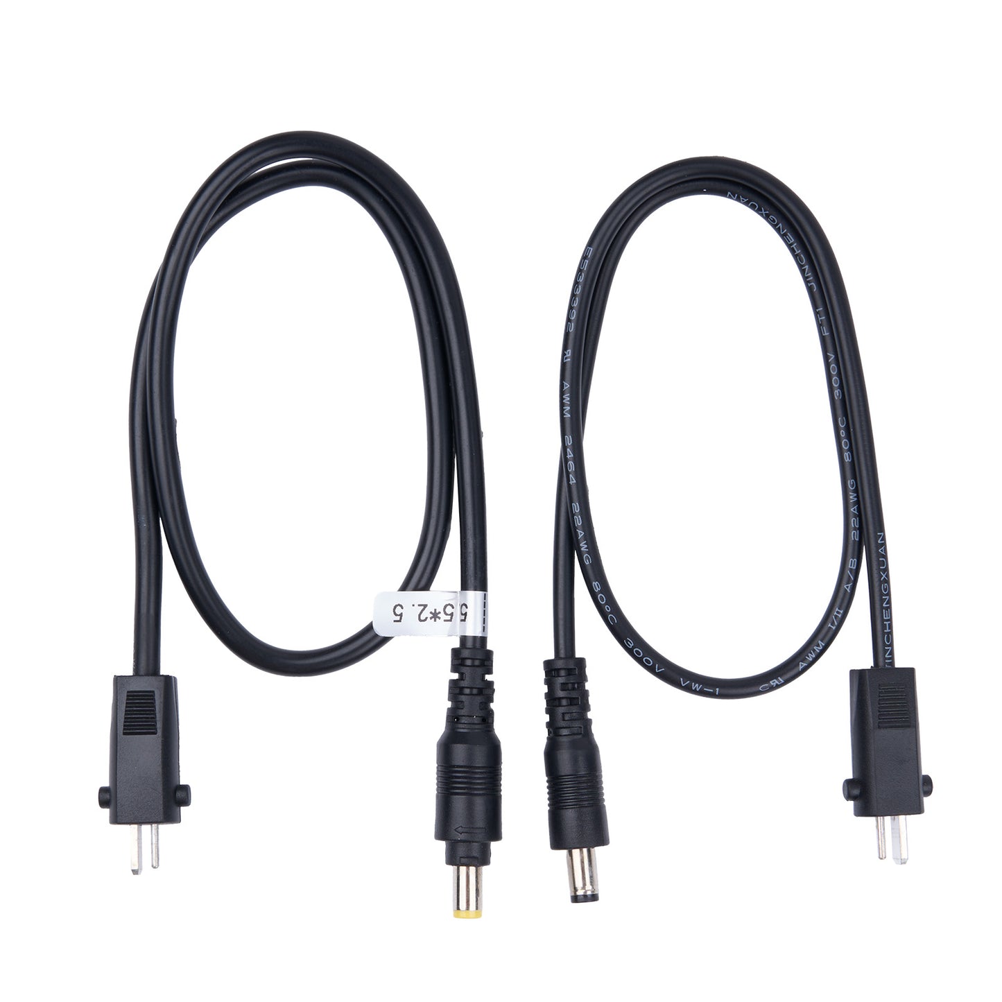 2-Pin to Barrel Plug Power Adapter Cable for Recliners and Lift Chairs, 50cm (5.5x2.1mm or 5.5x2.5mm)