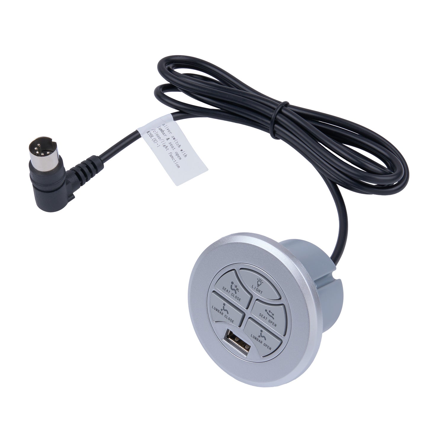 eMoMo K20L(S)-1 5-Button Switch with USB & 90° 5-Pin Plug 