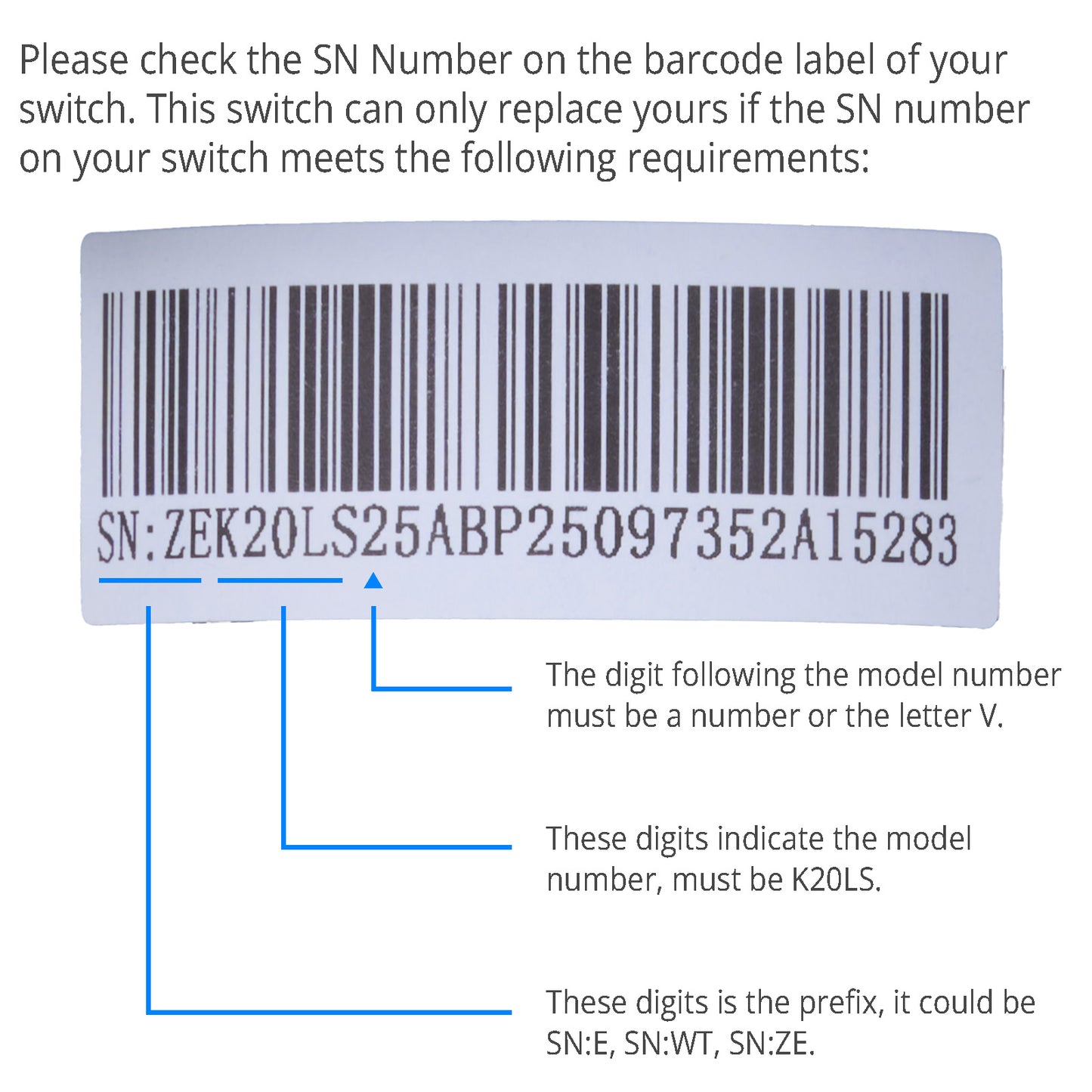 eMoMo K20L(S)-1 5-Button Switch with USB & 90° 5-Pin Plug Serial number