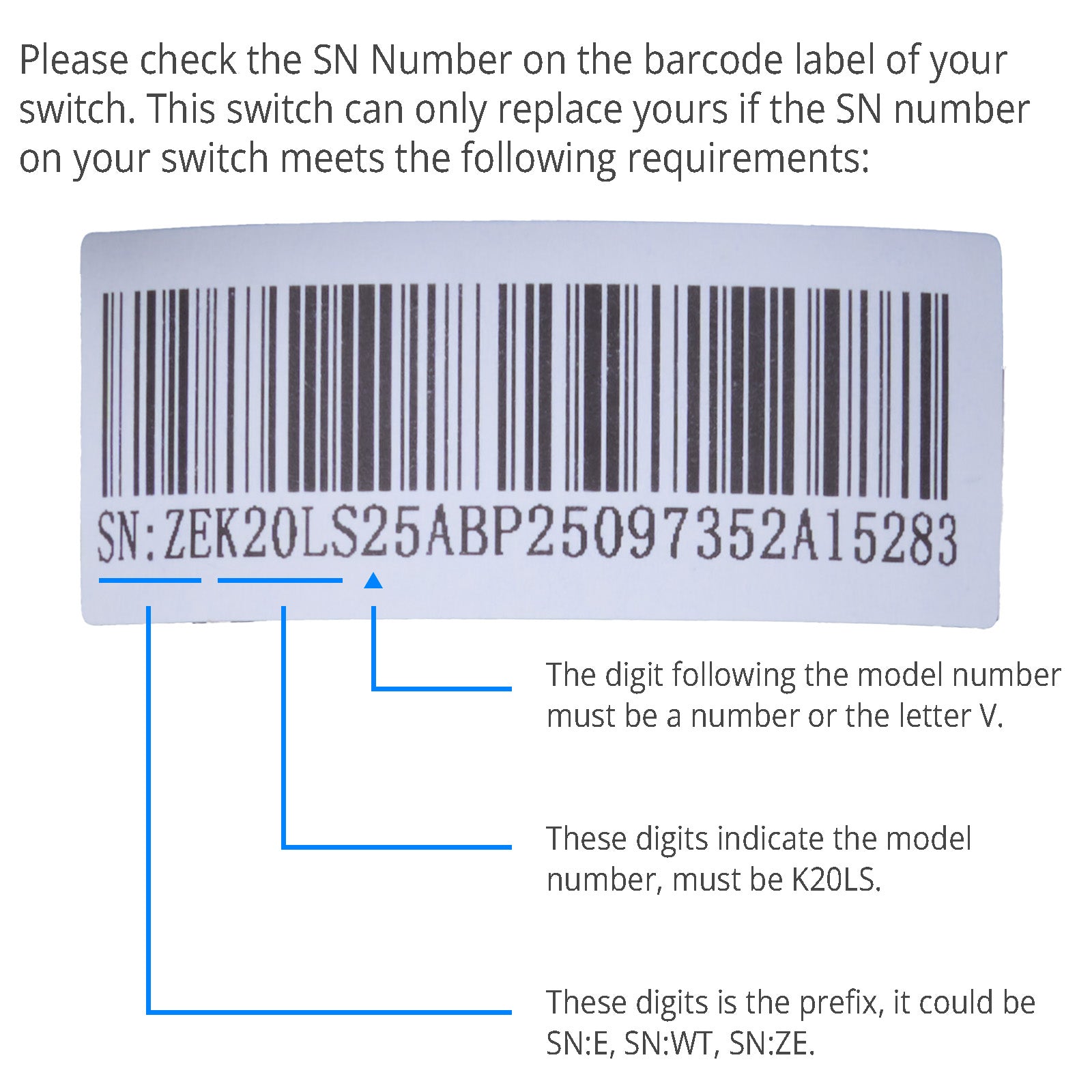 eMoMo K20L(S)-1 5-Button Switch with USB & 90° 5-Pin Plug Serial number