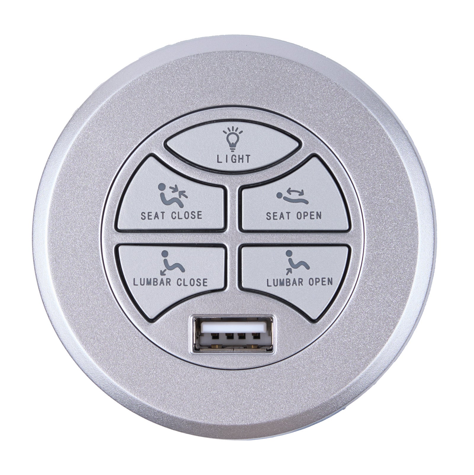 eMoMo K20L(S)-1 5-Button Switch with USB & 90° 5-Pin Plug Control Panel