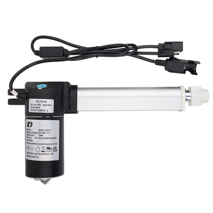 Linear actuator with cables on a white background