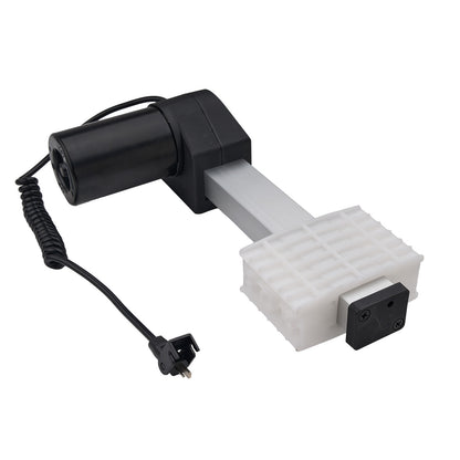Mechanical component with black and white parts on a white background
