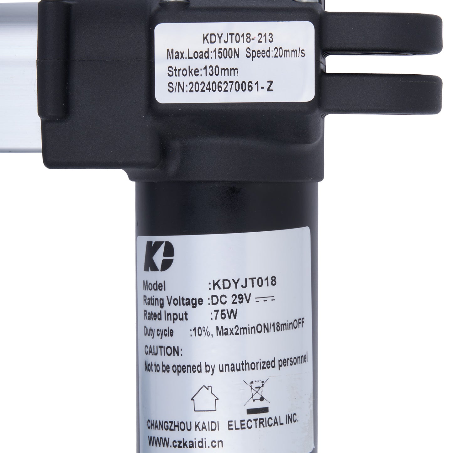 KAIDI KDYJT018-213 Linear Actuator for Recliner/Lift Chair