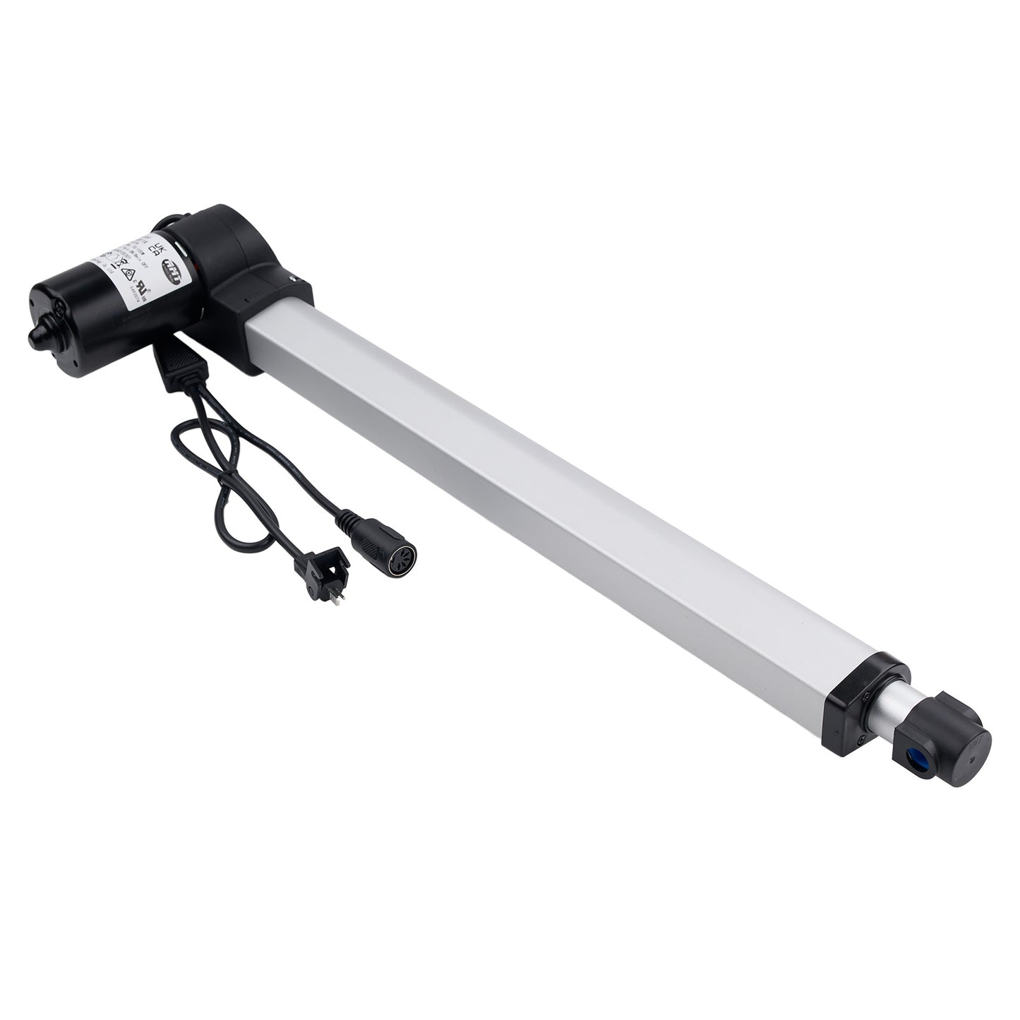Motorized slider with cable on a white background