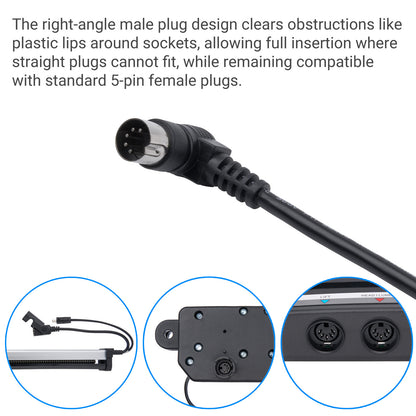 Extension Cord for Recliner Remote Controller 5 Pin Male to Female