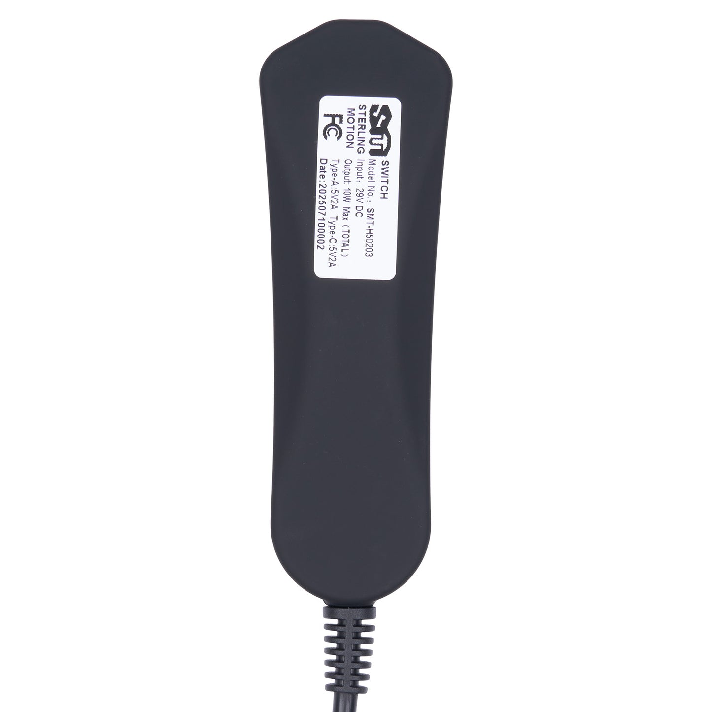SMT-H50203 5-Button 5-Pin Remote Controller for Power Recliner with USB Type C & Backlit
