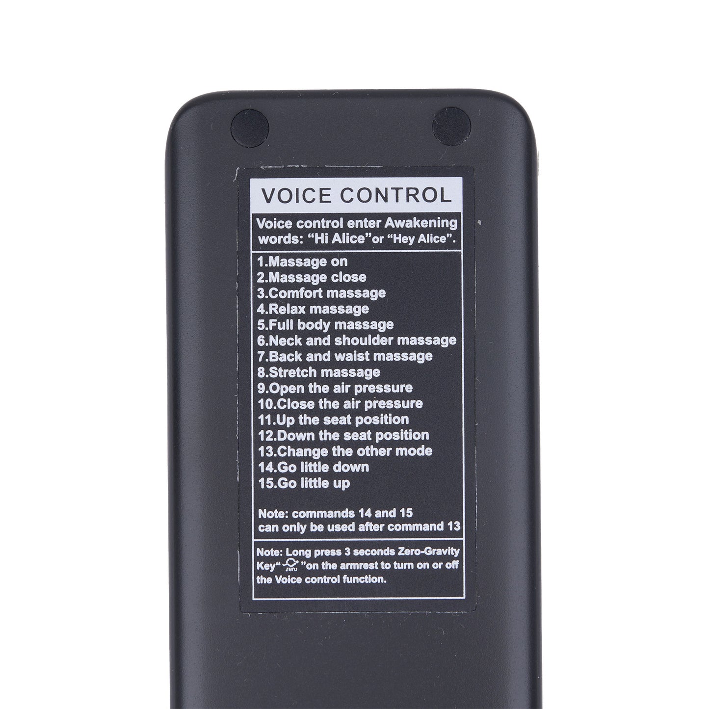 Remote Controller for iRest SL-A305-17, SL-A305-19, SL-A305-21 PUDU P305 Massage Chair