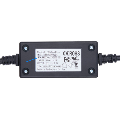 Round 2-Button 5 Pin Switch for Recliner RB00100225 RK23300225X000(L)  W/ Type A & Type C Charging Port