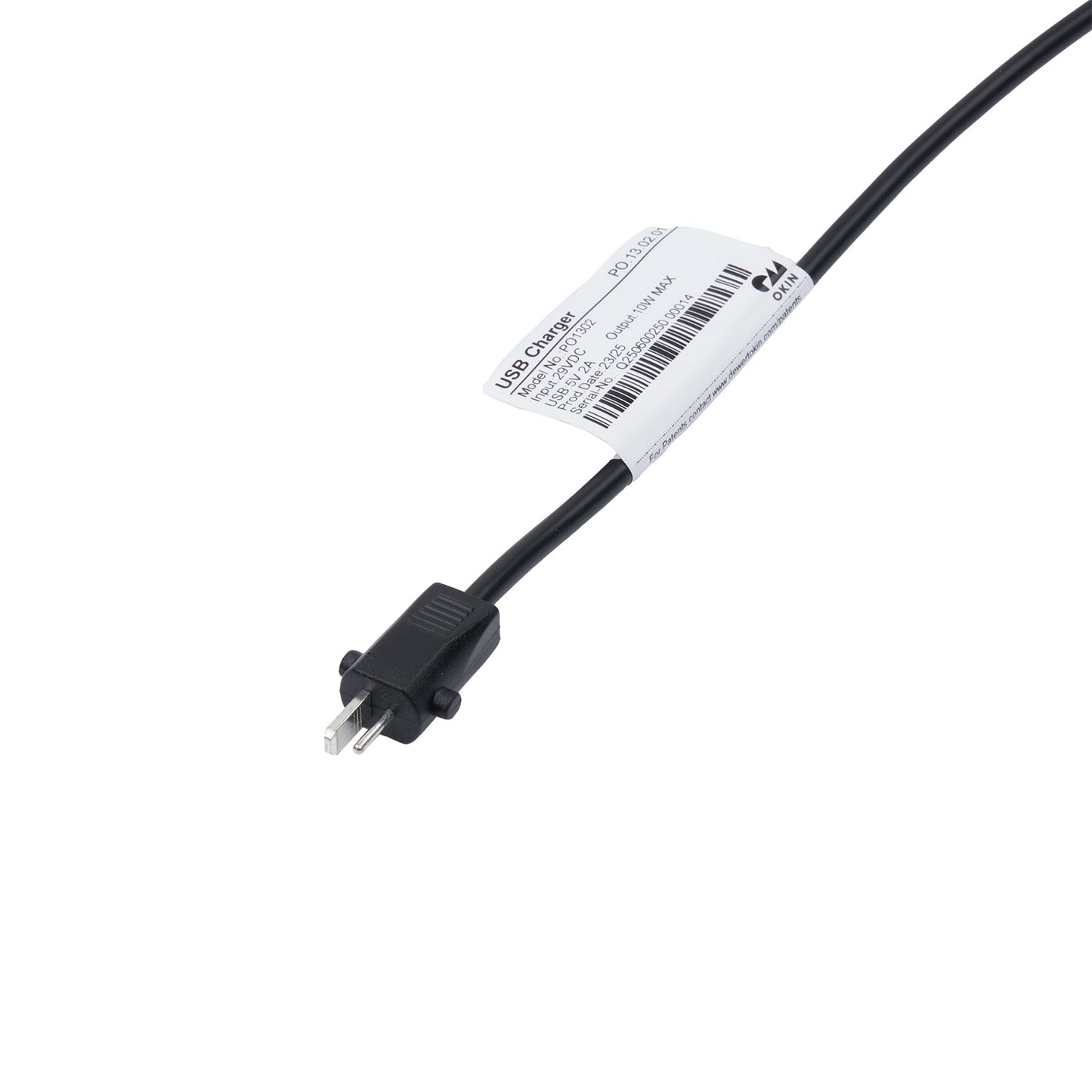 OKIN PO.13.02.01 Round USB Charger Plug