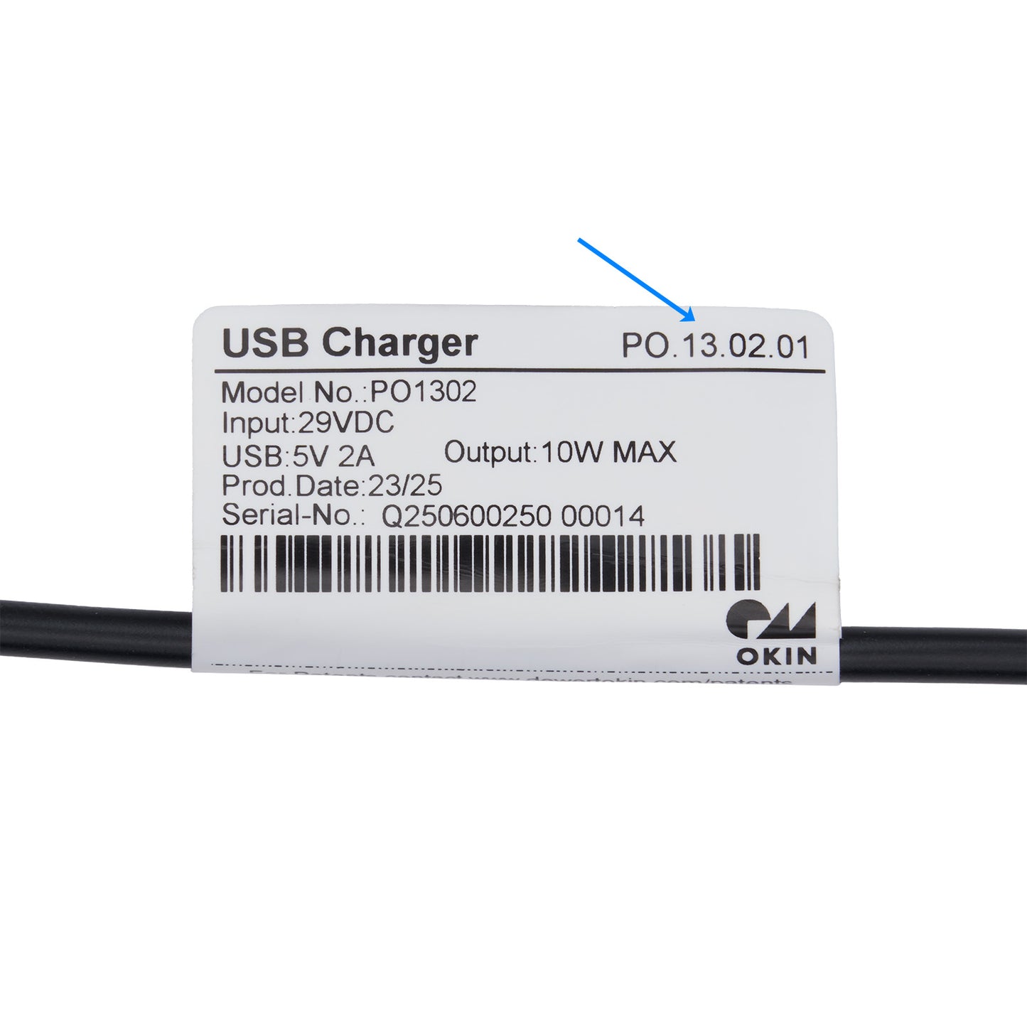 OKIN PO.13.02.01 Round USB Charger tag