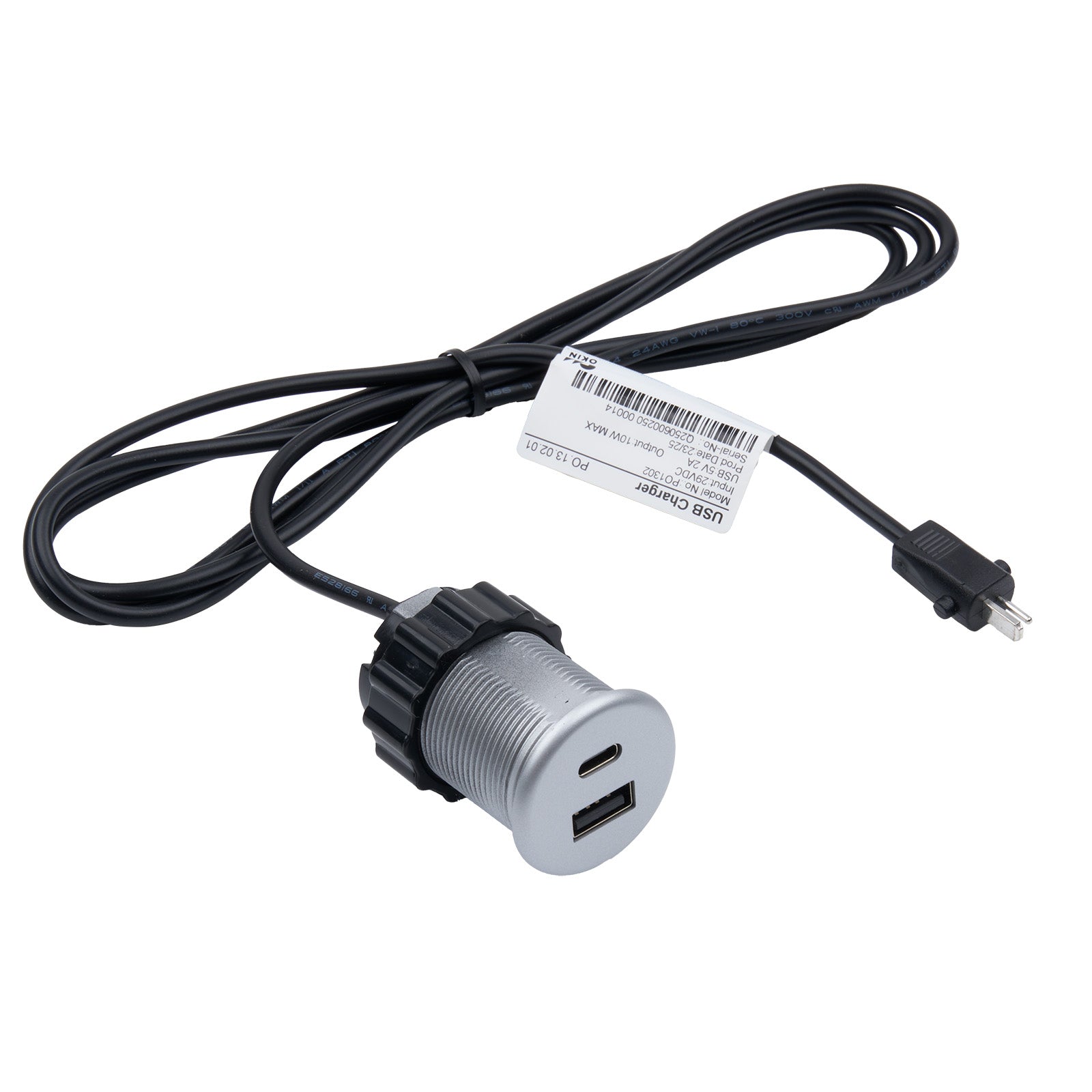 OKIN PO.13.02.01 Round USB Charger