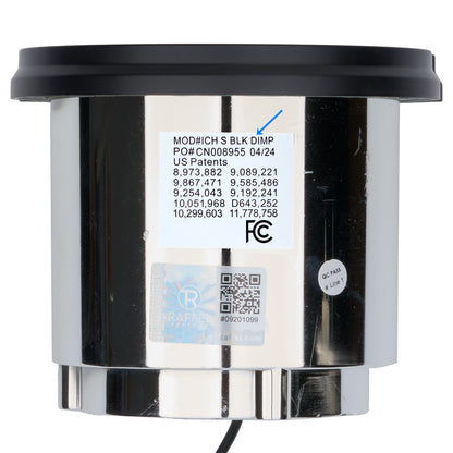 Raffel ICH S BLK DIMP Cup Holder with Wire harness