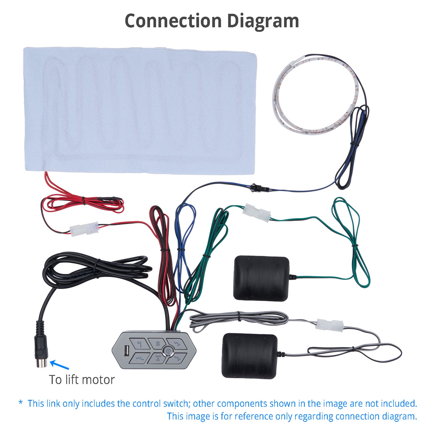 eMoMo TRG22HRRLA 7-Button Control Switch with USB and 5 Plugs