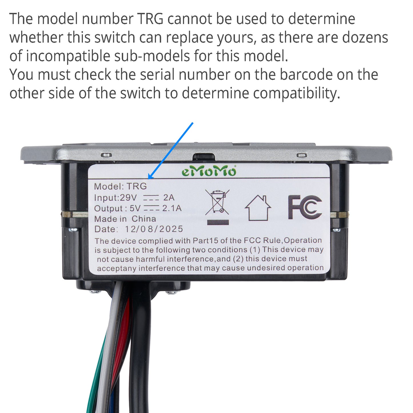 eMoMo TRG22HRRLA 7-Button Control Switch with USB and 5 Plugs