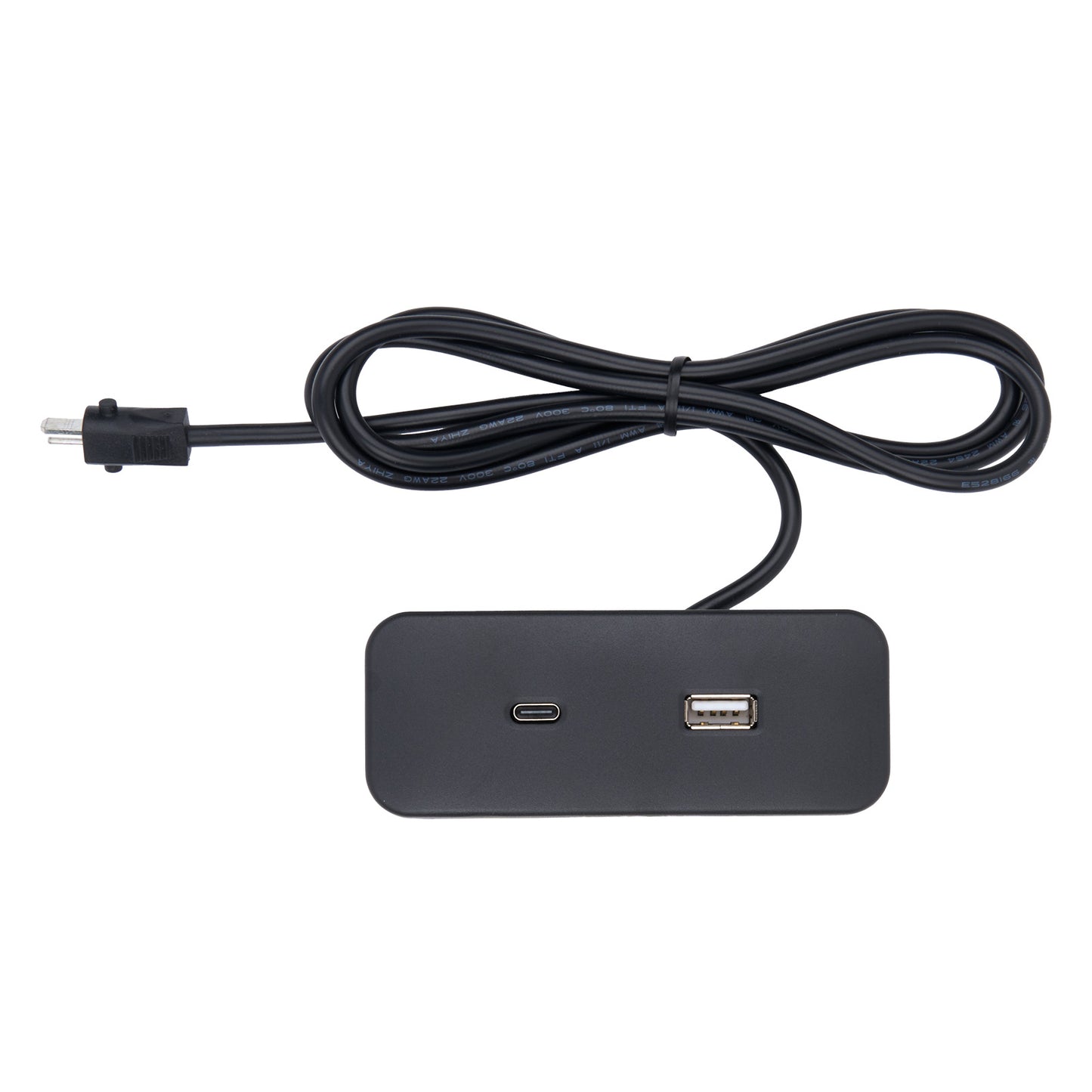 OKIN PO.11.01.01 USB Outlet - Type A + Type C, Rectangular with 2-Pin Male Plug