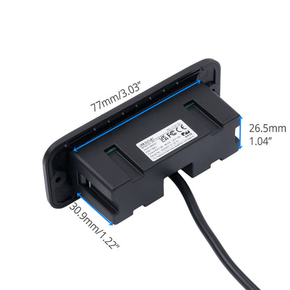 OKIN PO.11.01.01 USB Outlet - Type A + Type C, Rectangular with 2-Pin Male Plug