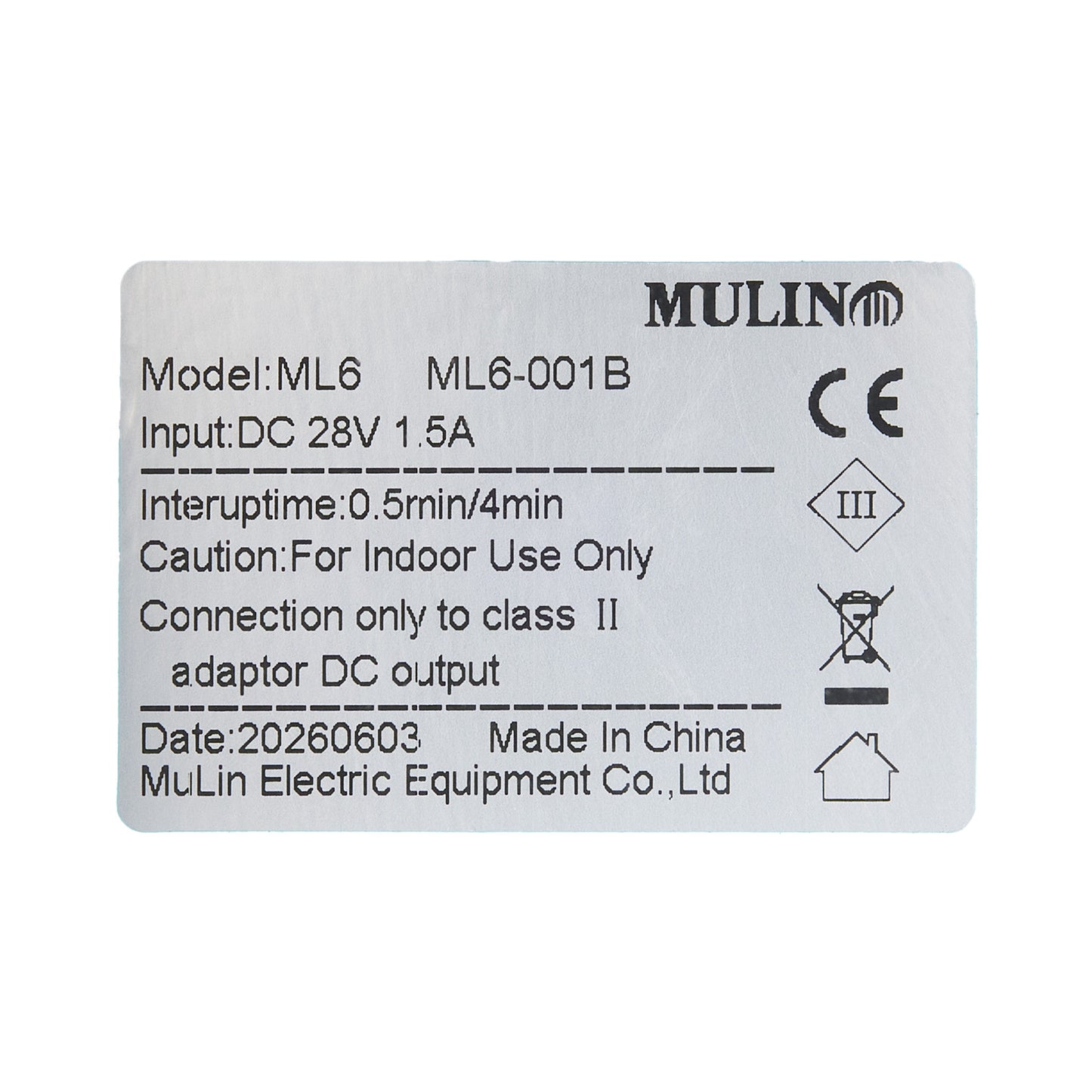 MULIN ML6-001B Linear Actuator for Recliner/Lift Chair