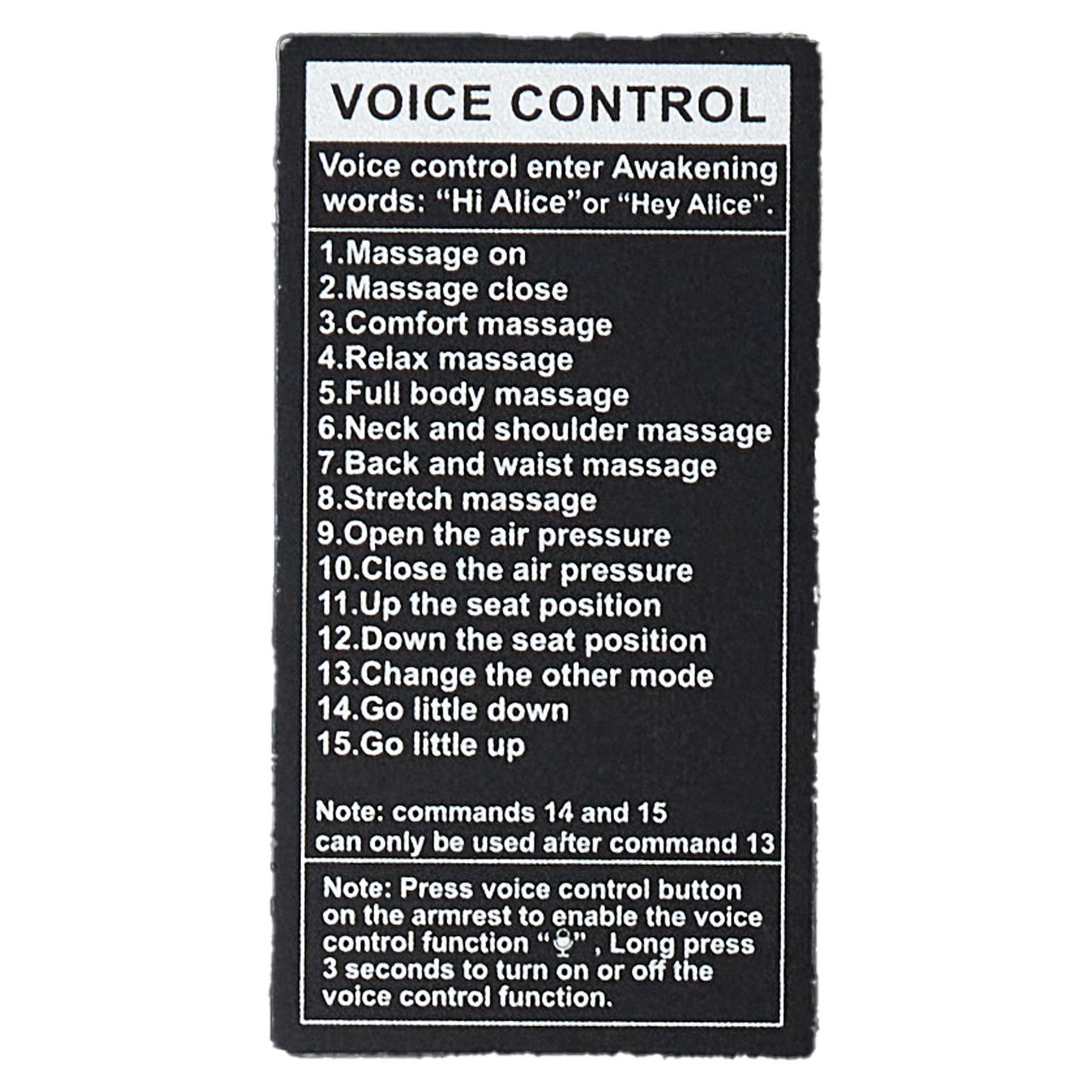 Remote Controller for iRest SL-A306-28 massage chair