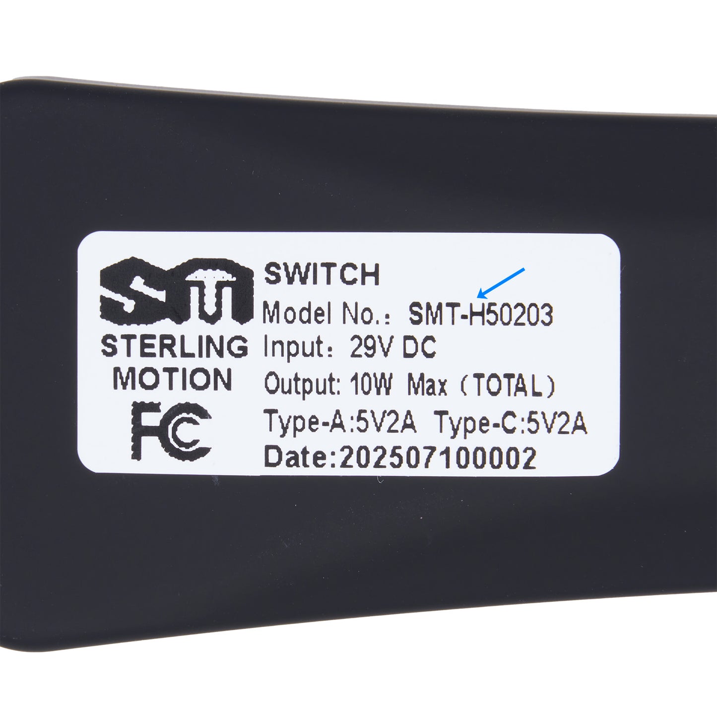 SMT-H50203 5-Button 5-Pin Remote Controller for Power Recliner with USB Type C & Backlit
